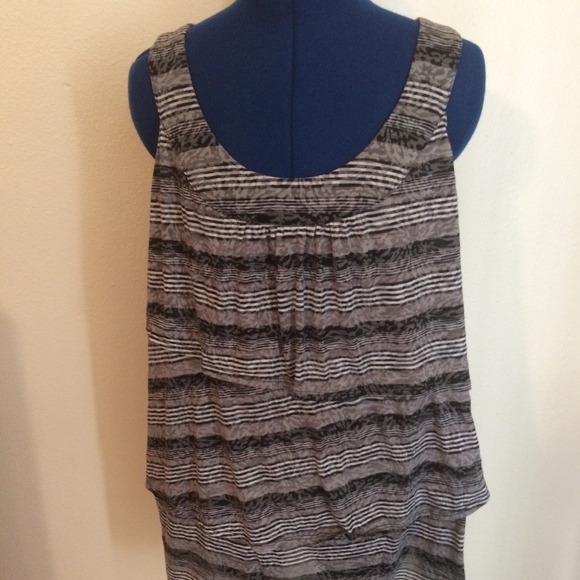 Layered Faded Glory Tank Blouse Top - Picture 6 of 8